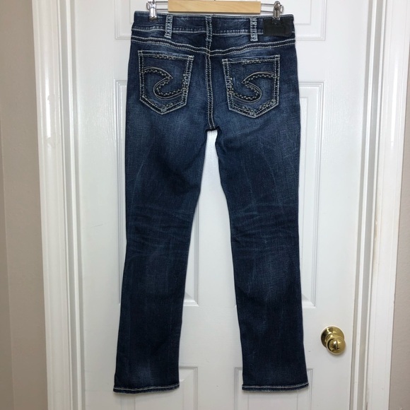 Silver Jeans Co. Cotton Blend Blue Wash MidRise Straight Leg Jeans W30 / L30 - Picture 6 of 16